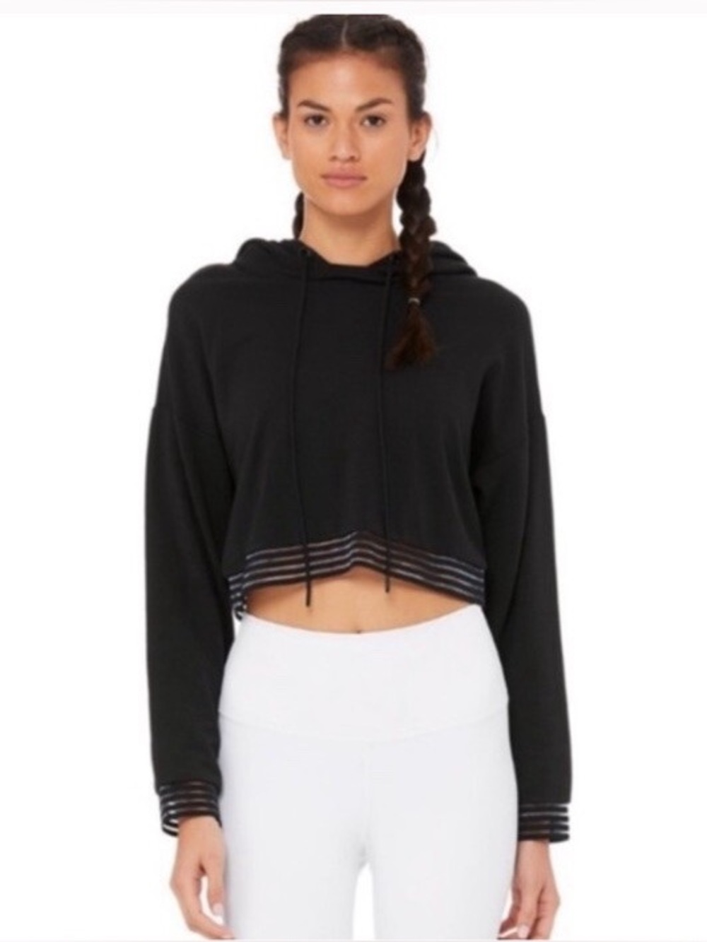 Alo Open Back Cropped Hoodie - S